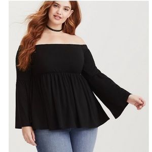 Torrid black off the shoulder top